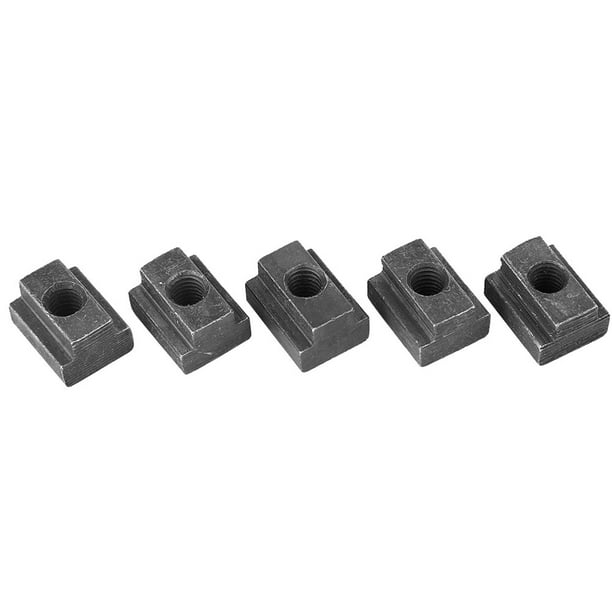 T-Nut Tapped Through Pack Of 5 for Industrial Replacement Workshop Supplies Fastener Hardware Workshop Tools Carbon Steel T-Slot Nut 